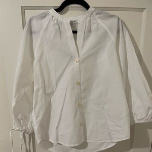 White button down top